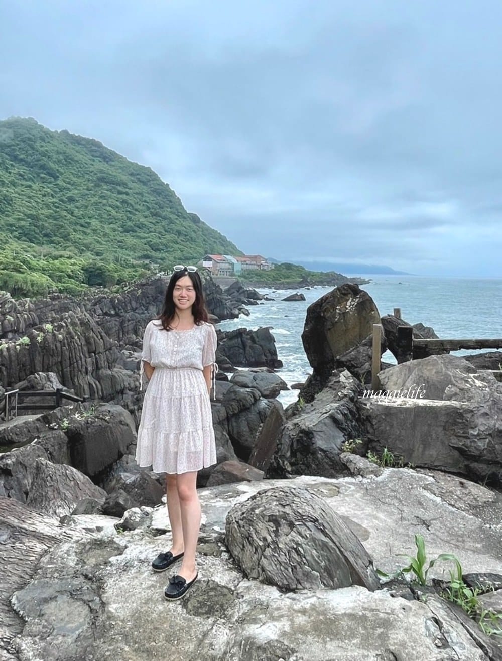 宜蘭頭城免費景點，北關海潮公園，礁岩海岸步道私房秘境，一線天，蘭陽八景，遠眺龜山島海天一線！