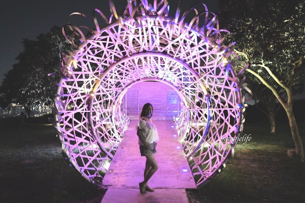 桃園虎頭山環保公園，桃園最美夜景360度觀景平台看無敵夜景超級美！