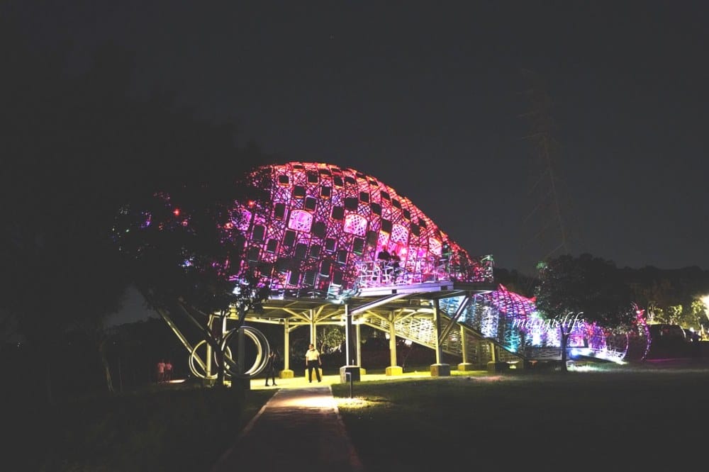 桃園虎頭山環保公園，桃園最美夜景360度觀景平台看無敵夜景超級美！