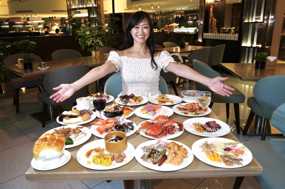 台北飯店吃到飽｜茹曦酒店SUNNY BUFFET自助餐吃到飽，飯店千元吃到飽，螃蟹生魚片紅白酒啤酒喝到飽，原王朝酒店自助餐吃到飽，