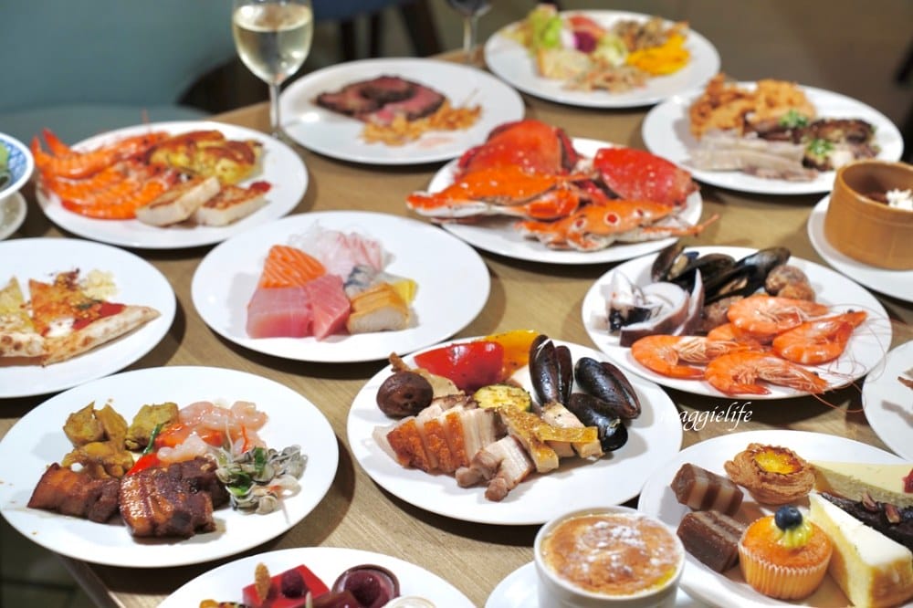 台北飯店吃到飽｜茹曦酒店SUNNY BUFFET自助餐吃到飽，飯店千元吃到飽，螃蟹生魚片紅白酒啤酒喝到飽，原王朝酒店自助餐吃到飽，