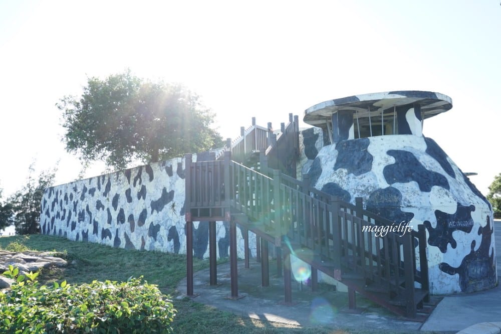 金門景點|馬山三角堡 ，金門秘境看夕陽，乳牛加上爆炸美夕陽