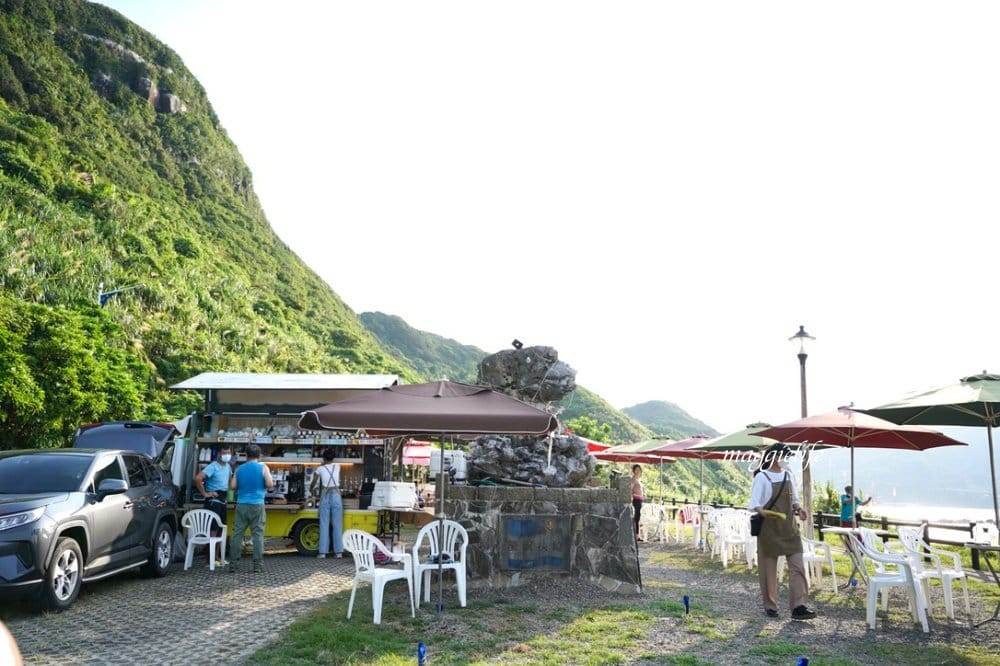 基隆外木山｜瑞格露天行動咖啡館，面海露天海景咖啡館直接面對基隆嶼，超療癒！