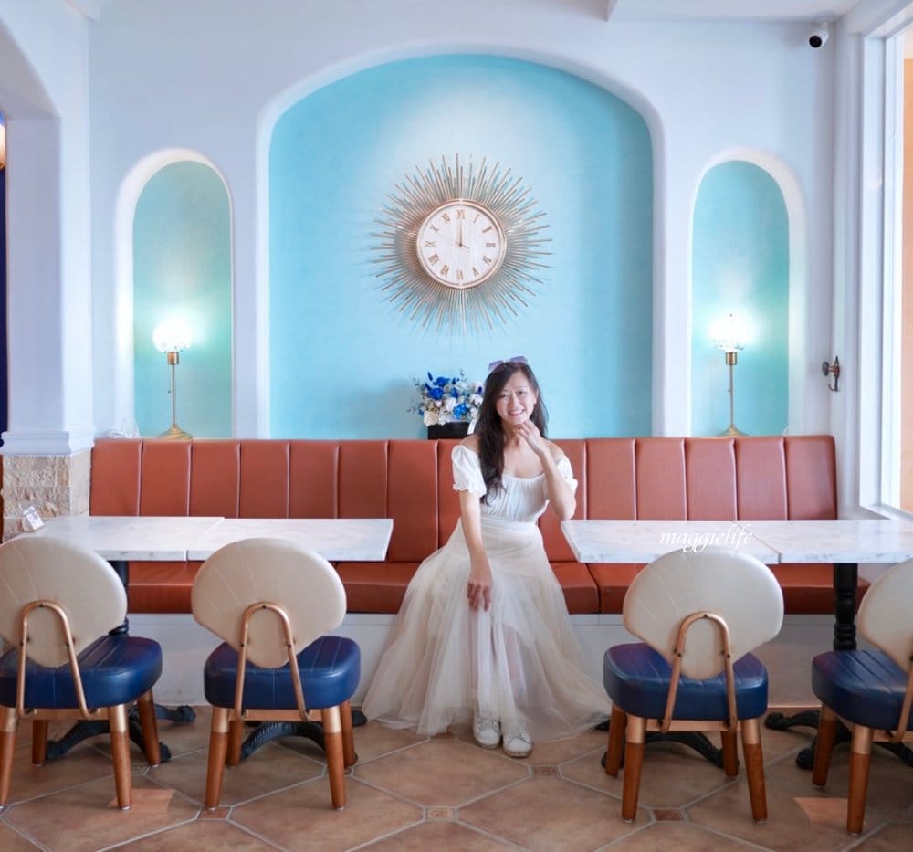 宜蘭頭城渲咖啡ShineCafe ，希臘風建築直接面對龜山島的海景咖啡廳