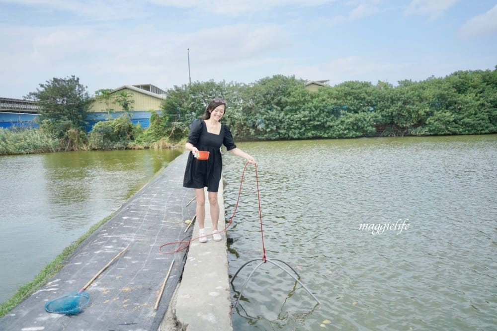 雲林口湖｜好蝦冏男社，超好玩的親子景點，撈蝦撈魚吃蝦體驗，天然養殖無毒鮮蝦，超好玩！