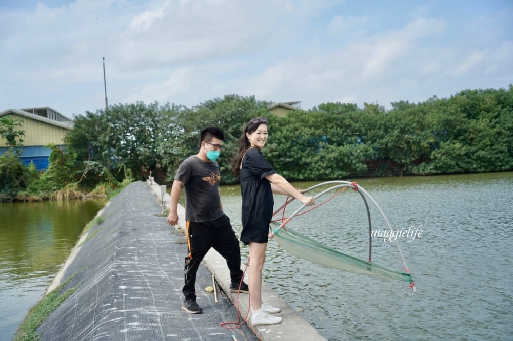 雲林口湖｜好蝦冏男社，超好玩的親子景點，撈蝦撈魚吃蝦體驗，天然養殖無毒鮮蝦，超好玩！