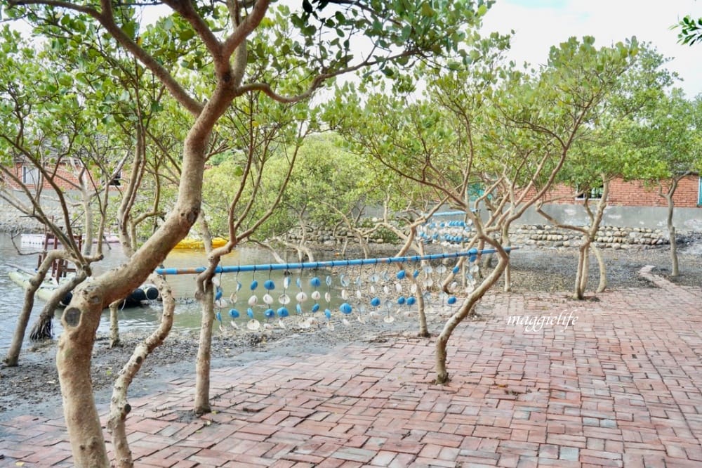 馬蹄蛤主題館海水水上遊樂場，100元不限時間，可以摸蜆採海菜，水上鞦韆，獨木舟，划竹筏