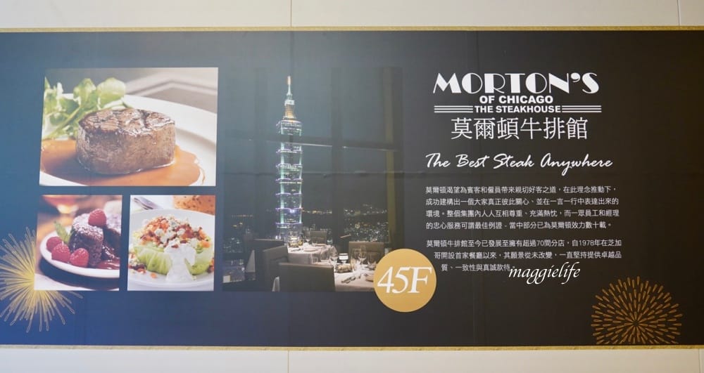 台北莫爾頓牛排館，臺北情侶約會餐廳，超美夜景看101，Happy Hour小資族也可以來這裡享受高級牛排加絕美夜景！