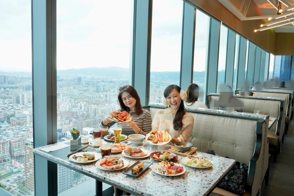 饗饗新莊店自助餐吃到飽超人氣Buffet，8大區必吃菜色直接曝光，進駐宏匯i-Tower39樓，新北最美景觀餐廳