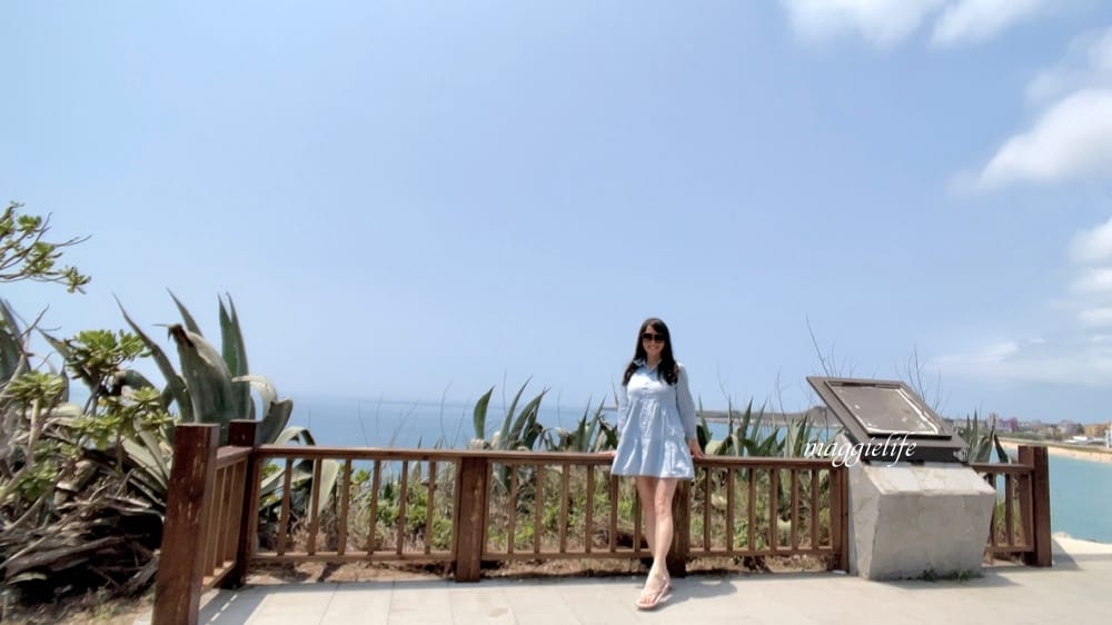 澎湖景點｜山水30高地公園，360度無敵海景黃金海灘超級美，看煙火夜景也超美