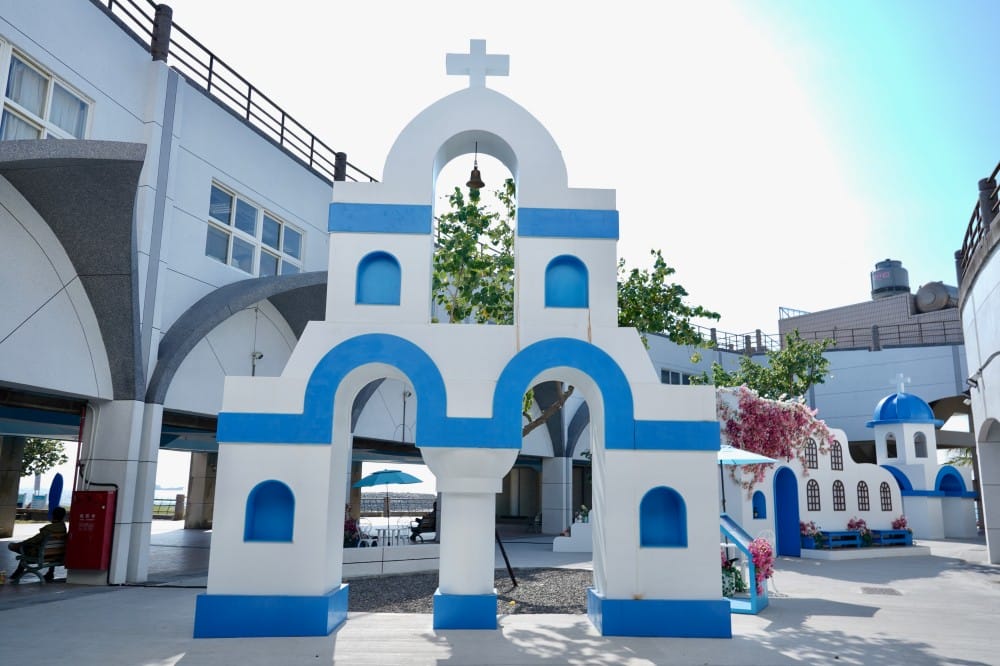 高雄新景點|旗津貝殼館，愛琴小伊亞，直接踏入希臘小鎮愛琴海聖托里尼小鎮，免費景點超好拍