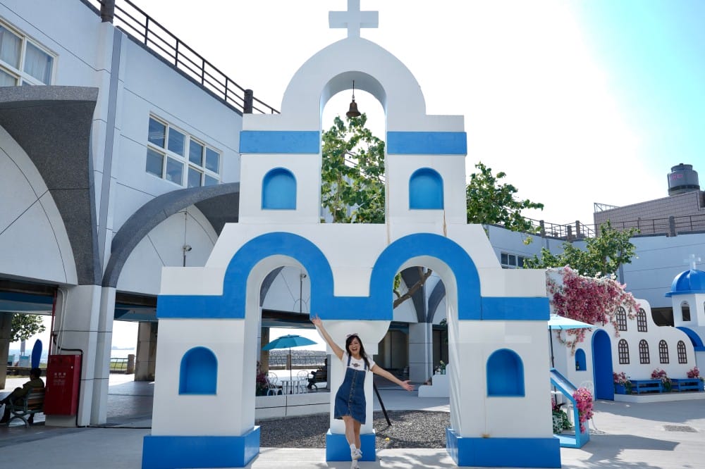 高雄新景點|旗津貝殼館，愛琴小伊亞，直接踏入希臘小鎮愛琴海聖托里尼小鎮，免費景點超好拍