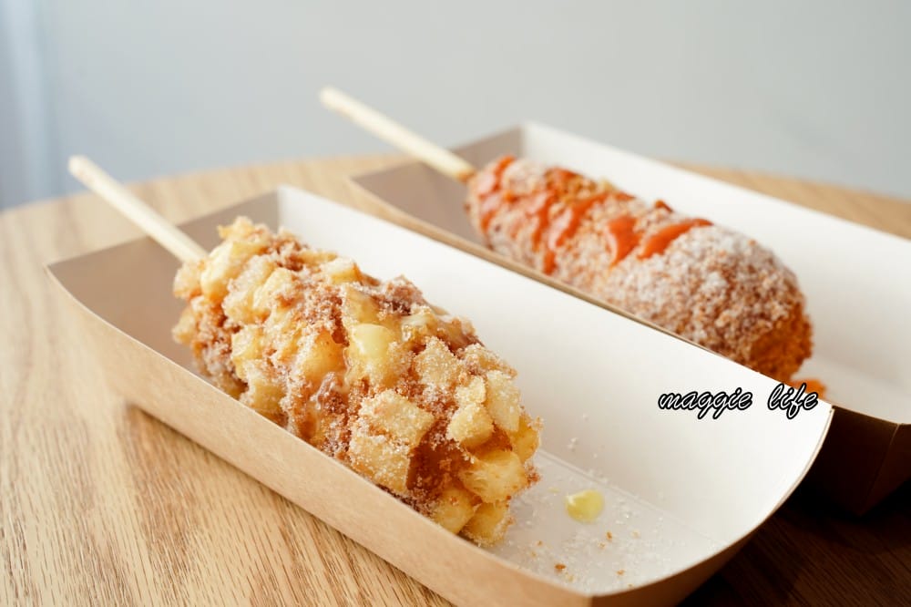 韓國明朗熱狗｜明朗時代米熱狗是韓國第一的街頭小吃，菜單，現點現做馬鈴薯起司超級簽絲好吃，台灣第一家開幕拉