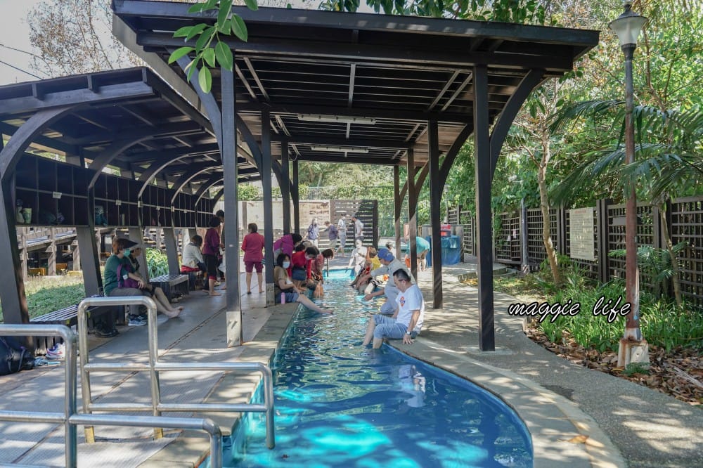 北投泉源公園泡腳池園區｜北投免費足湯青磺泉泡腳溫泉，交通指南