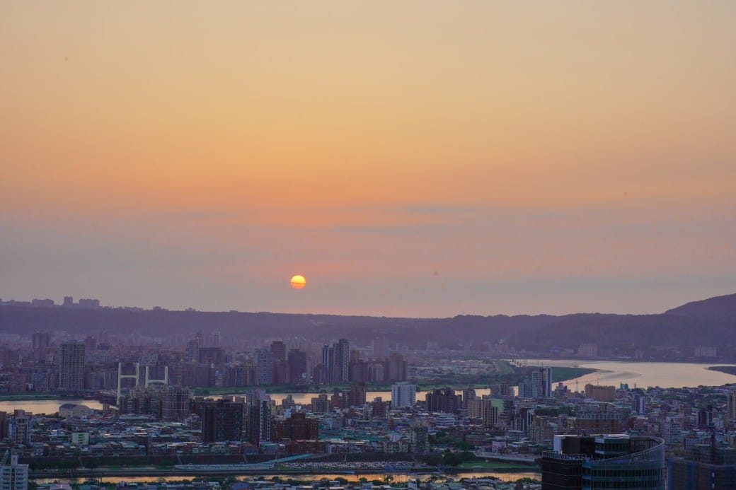 台北北眼平台，微風平台，劍潭山步道白色圓球360度景觀，台北約會新景點