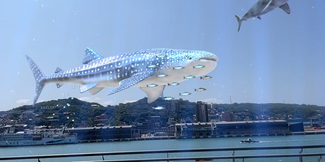 麗都蝶客花園｜基隆東岸旅客中心，AR鯨鯊共游拍照打卡，基隆最美觀海平台