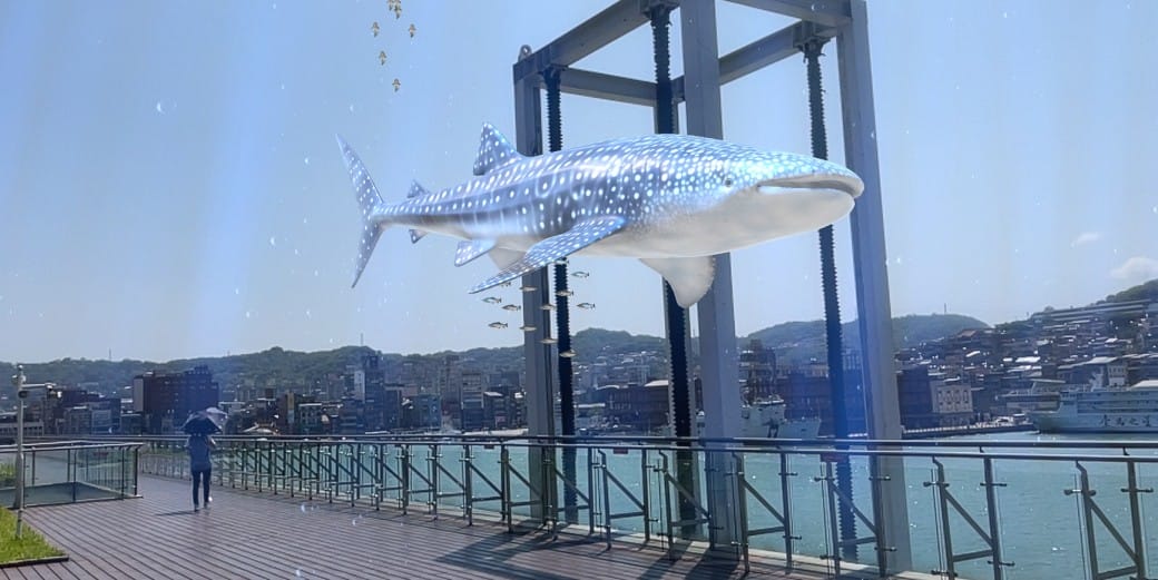 麗都蝶客花園｜基隆東岸旅客中心，AR鯨鯊共游拍照打卡，基隆最美觀海平台