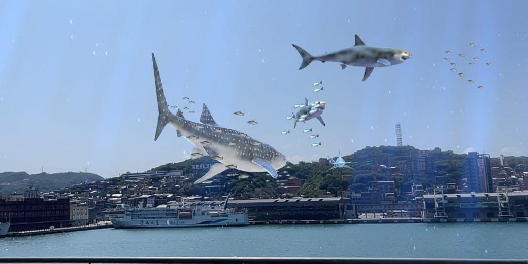 麗都蝶客花園｜基隆東岸旅客中心，AR鯨鯊共游拍照打卡，基隆最美觀海平台