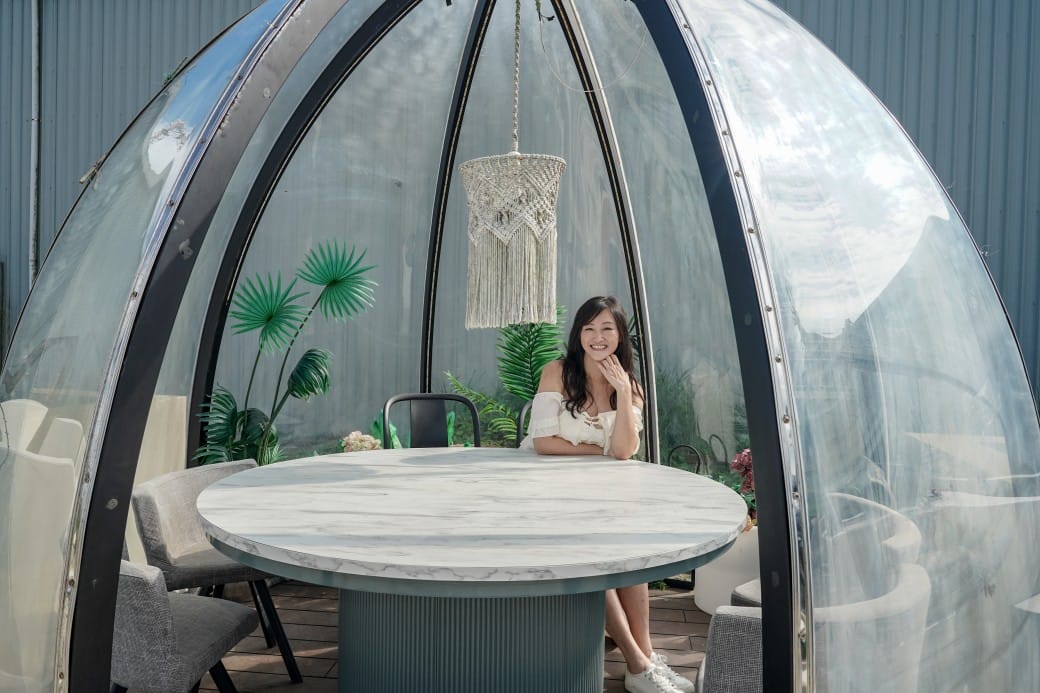 貓禾景觀咖啡｜桃園乳姑山夜景餐廳，貓禾咖啡山上的玻璃泡泡屋景觀咖啡廳， 180度景觀遠眺101，百萬夜景超迷人，約會景點