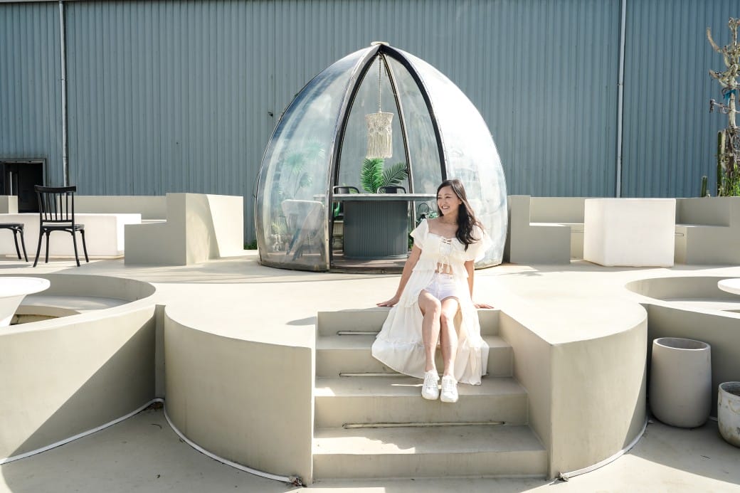 貓禾景觀咖啡｜桃園乳姑山夜景餐廳，貓禾咖啡山上的玻璃泡泡屋景觀咖啡廳， 180度景觀遠眺101，百萬夜景超迷人，約會景點