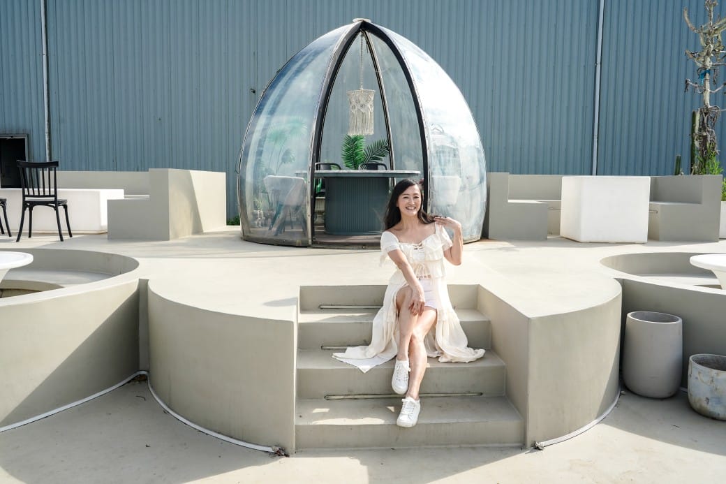 貓禾景觀咖啡｜桃園乳姑山夜景餐廳，貓禾咖啡山上的玻璃泡泡屋景觀咖啡廳， 180度景觀遠眺101，百萬夜景超迷人，約會景點