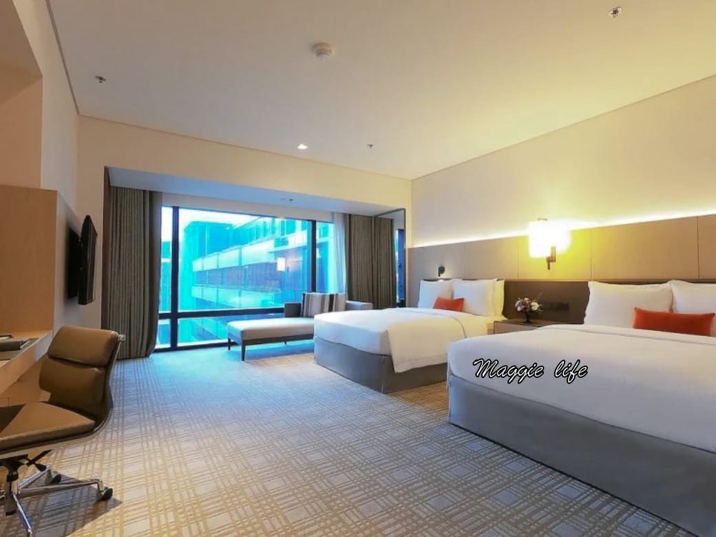 台北萬豪酒店住宿開箱，高空摩天輪景觀，天際泳池，親子住房玩到瘋，最新房價