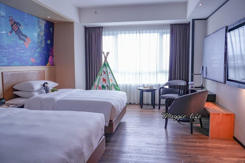 桃園喜來登飯店，桃園親子飯店，泳池SPA大型遊樂區跟小孩度假就是這裡