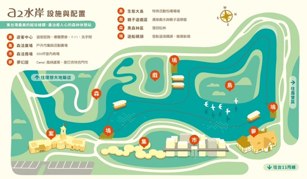 花蓮a2水岸園區，星巴克花蓮理想門市，全國唯一童話森林星巴克超夢幻，試營運期間免費入園