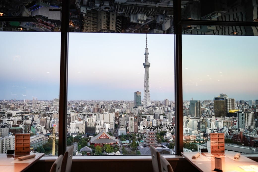 日本東京景觀餐廳，淺草武藏自助餐廳吃到飽 Sky Grill Buffet Musashi，淺草豪景飯店26樓晴空塔景觀夜景餐廳